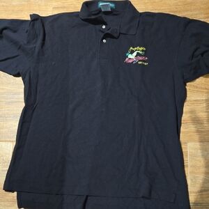 Jimmy Buffet Margaritaville Key West Black Polo Shirt XL